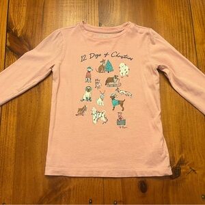 Crewcuts Light Pink '12 “Dog” Days of Christmas' Long Sleeve Tee